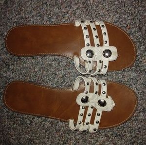 White diamond sandals